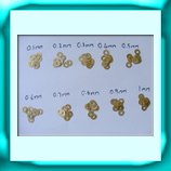 Brass Washers 10 x 10 Sizes 0.1mm To 1.0mm 100 Pieces